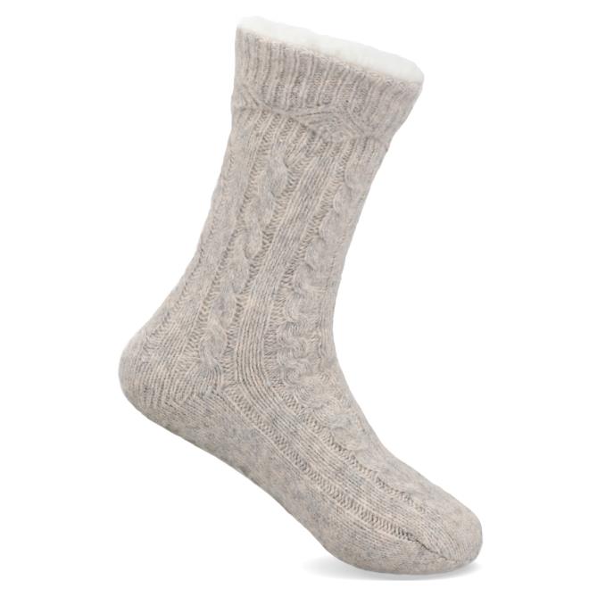 totes toasties® Ladies Texture Slipper Socks Oat Extra Image 3